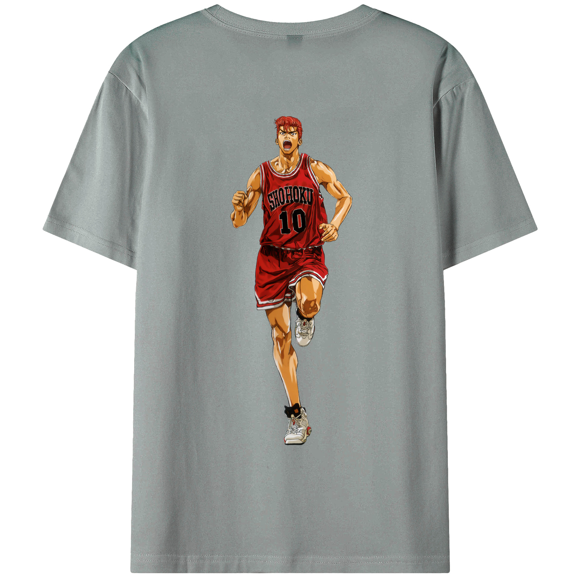 （画像用） SLAM DUNK／スラムダンク 綿100％ メンズ半袖Tシャツ（バックプリント） 通気性